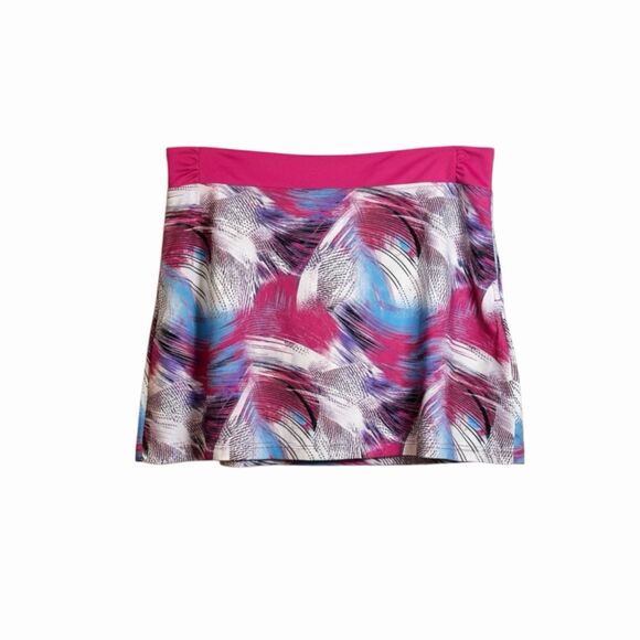 PGA Tour Pants - PGA Tour Womens Golf Skort Skirt Geometric Abstract Pink Blue XL bv